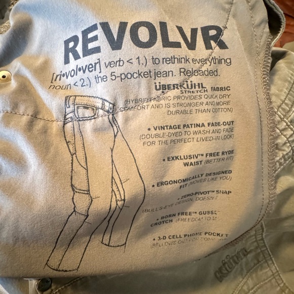 Kuhl Revolver Stretch Dark Khaki Jeans Size 38x32 - Picture 9 of 11